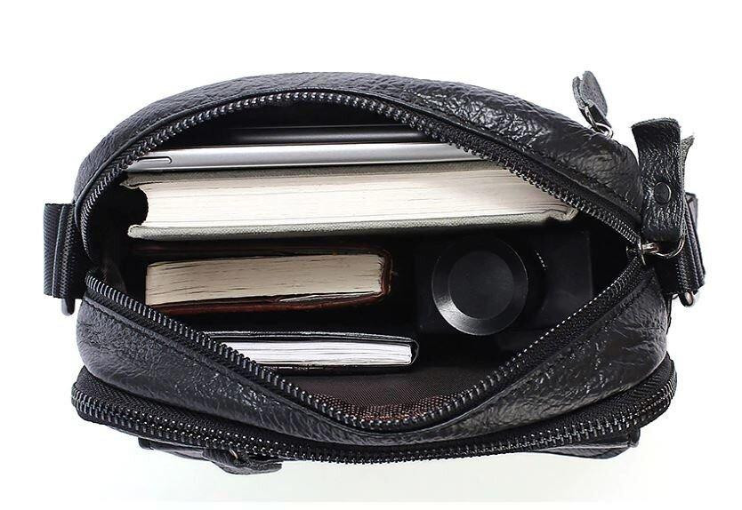 Сумка мужская зернистая Vintage 14704 Черная Киев - изображение 4