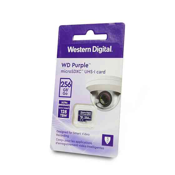 Карта пам'яті Western Digital MICRO SDXC 256GB UHS-I WDD256G1P0C WDC спеціалізована для відеоспостереження Київ