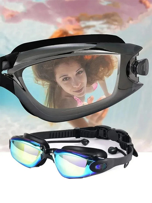 Окуляри для плавання з противозапотіваючими лінзами та UV-захистом, силіконові, водонепроникні, з регульованим ремінцем Миколаїв - фото 12