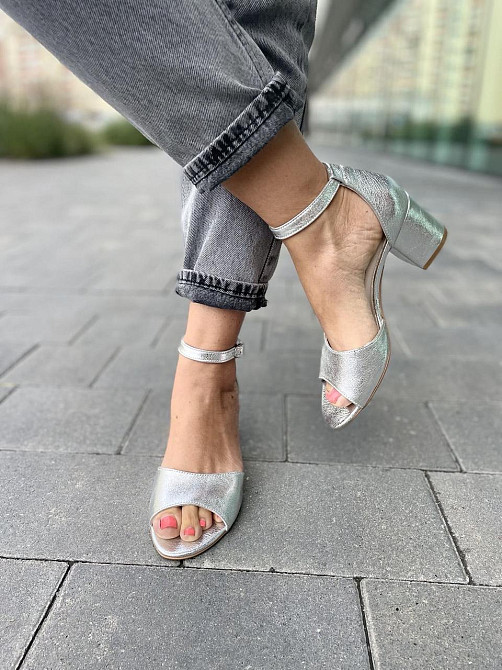 Nivelle Босоніжки жіночі NIVELLE 1468/6015-6033 срібні (літо, шкіра натуральна) (3704) лише 37р Коломия - фото 5