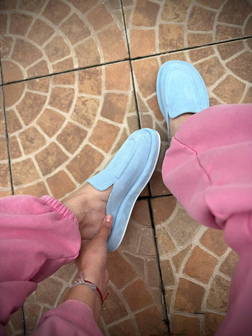 Шльопанці жіночі, натуральна замша, із закритим носком блакитні літні M.KRAFT 1113 р. 36-41 Коломыя - изображение 6