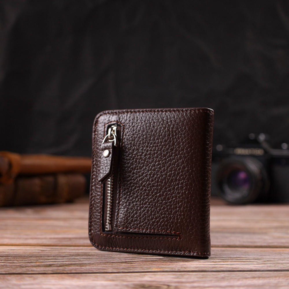 Гаманець для жінок невеликого розміру з натуральної шкіри CANPELLINI 21798 Коричневий Київ - фото 9