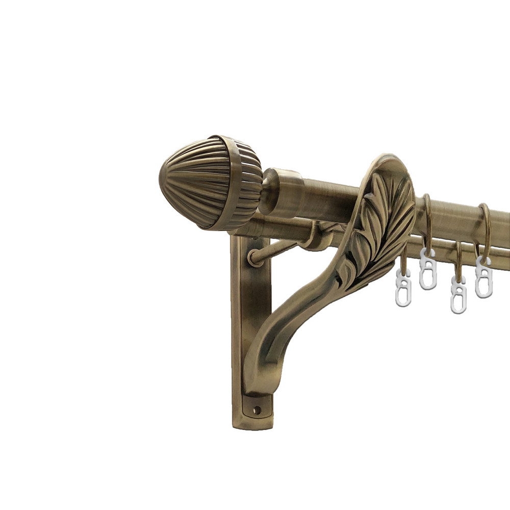 Карниз Orvit Одеон металевий дворядний ретро Антик 25\19 мм 160 см (00-00010294) Львов - изображение 1