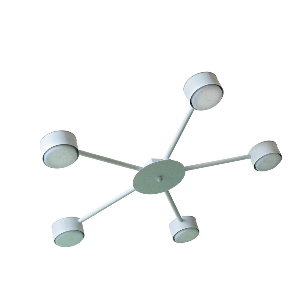 Люстра потолочная MSK Electric Copter на пять круглых плафона под лампы GX53 NL 8040-5 WH белый Одесса - изображение 3