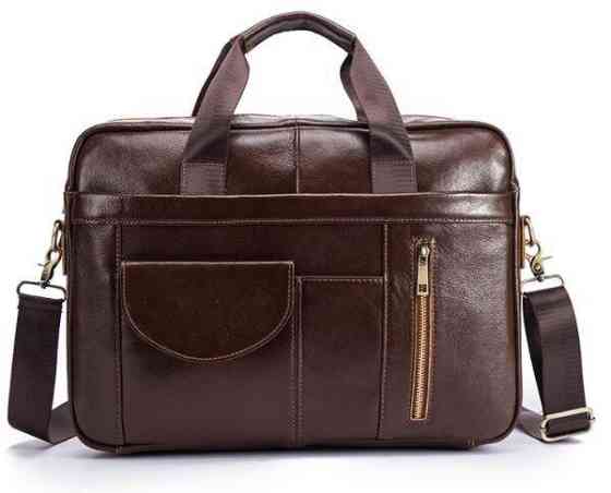 Сумка чоловіча під ноутбук Vintage 14882 Коричнева Київ