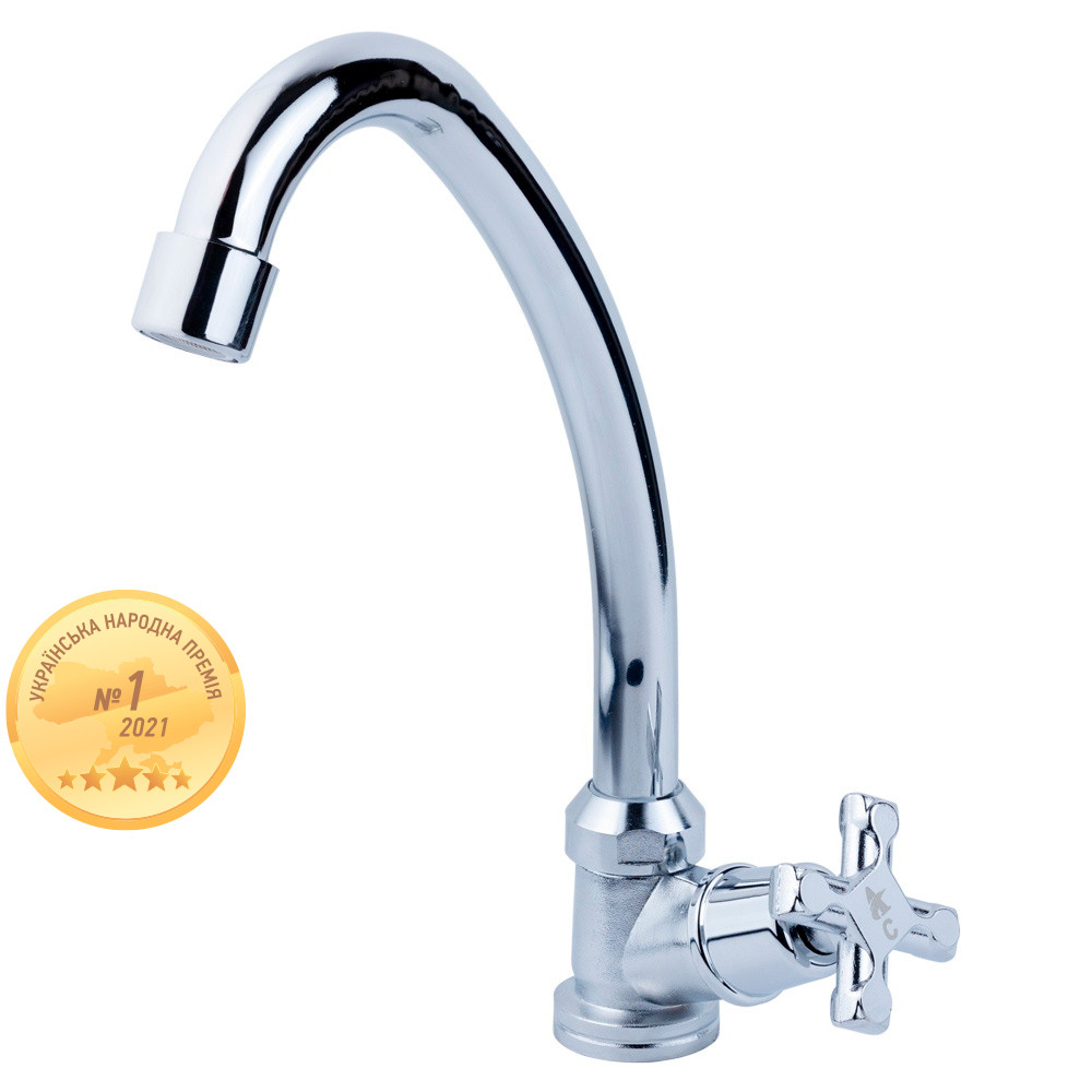 AQUATICA Смеситель QN 1/2" монокран на гайке (КРАТНО 2шт) AQUATICA QN-1G158C (9786600) Коломыя - изображение 1