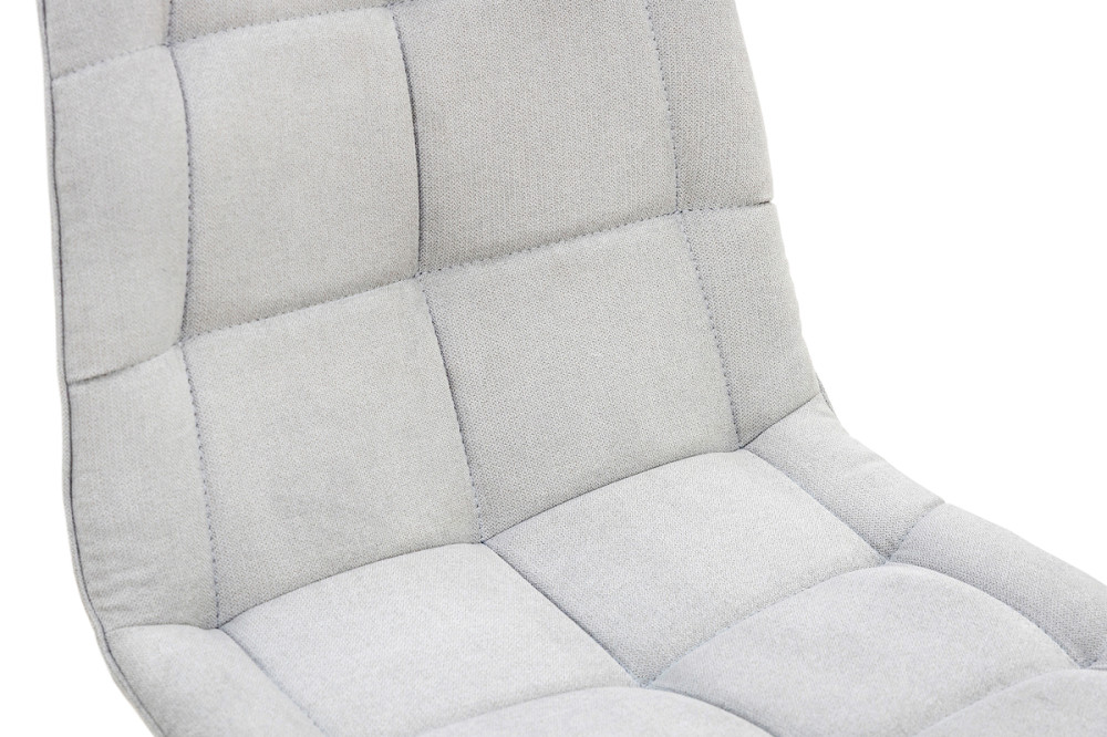 Стілець Софт, метал білий/ тканина світло сіра Київ - фото 6