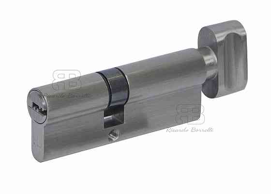 Євроциліндр для міжкімнатних дверей Ricardo Borelli ключ/поворотник перфорований 60мм 30/30Т ZN MG матовий графіт Київ