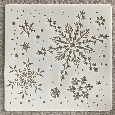Трафарет Снежинки новогодний 20 на 20 см серый Киев - изображение 1
