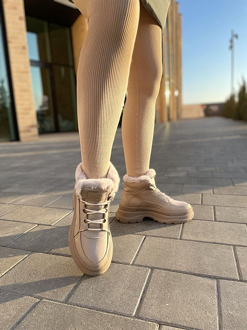 Черевики жіночі BR 07 капучіно шкіра натуральна зимові 39р. (4895) Коломия - фото 10
