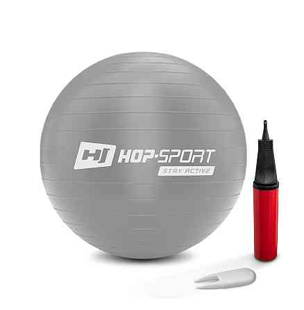 Фитбол Hop-Sport 45см серебристый + насос 2020 Киев
