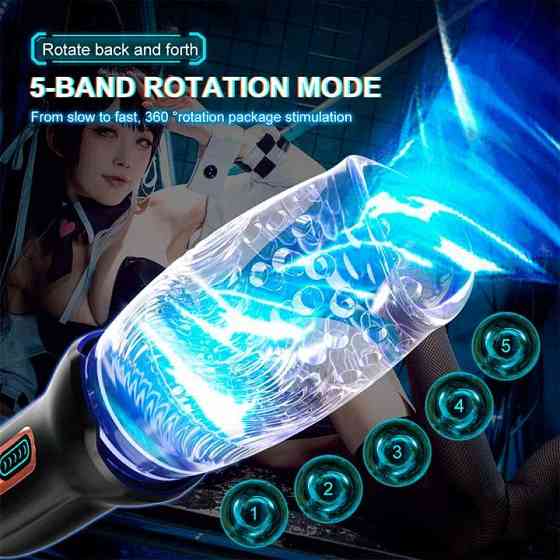 Автоматический мастурбатор с ротацией Warrior 360 - 10 режимов вибрации, 5 режимов ротации Винница