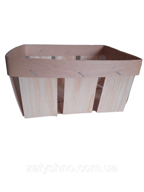 Кошик плетений з букового шпону, 160*130*45 мм. Київ - фото 2