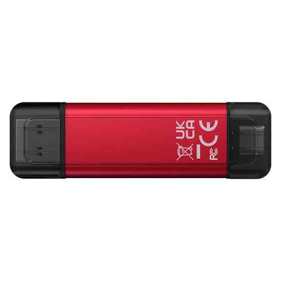 Портативный SSD Kingston Dual USB-A/C 1TB Dual Portable 1050MB/s USB 3.2 Gen 2 Red/Black Одесса