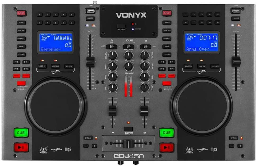 VONYX Dual Twin CD USB-плеєр DJ Настільний мікшер з Bluetooth Jog Wheels Німеччина Рівне - фото 1