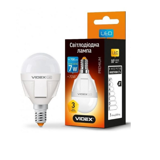 Лампа G45 7W E27 4100К 220V LED Videx Житомир