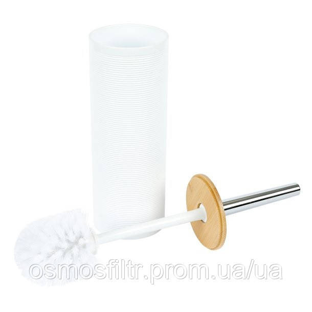 Набір для ванної кімнати Axentia з 3 предм білий рифлений пластик (135948) Київ - фото 7