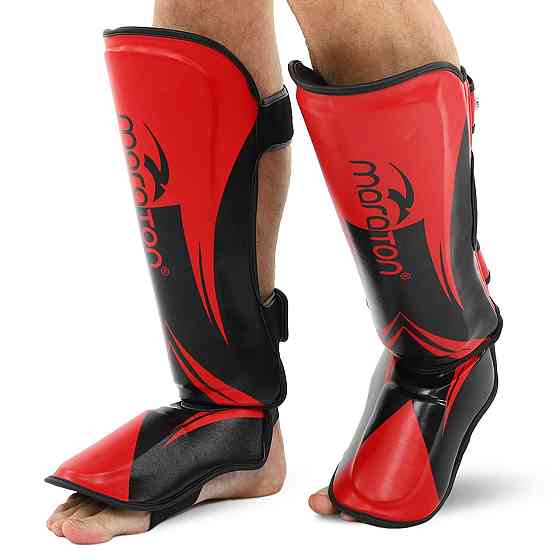 Защита голени и стопы Муай Тай, ММА, Кикбоксинг MARATON BO-9321 размер S-XL Защита для боевых искусств Киев