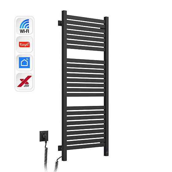 Електрична сушарка для рушників NAVIN Авангард X 480х1200 Sensor з WI-FI лівобічна, чорний муар Київ