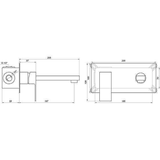 Змішувач для умивальника Globus Lux Milano GLM-204-BB-SMART Луцк