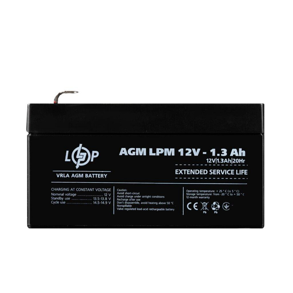 Аккумулятор AGM LPM 12V - 1.3 Ah Киев - изображение 1
