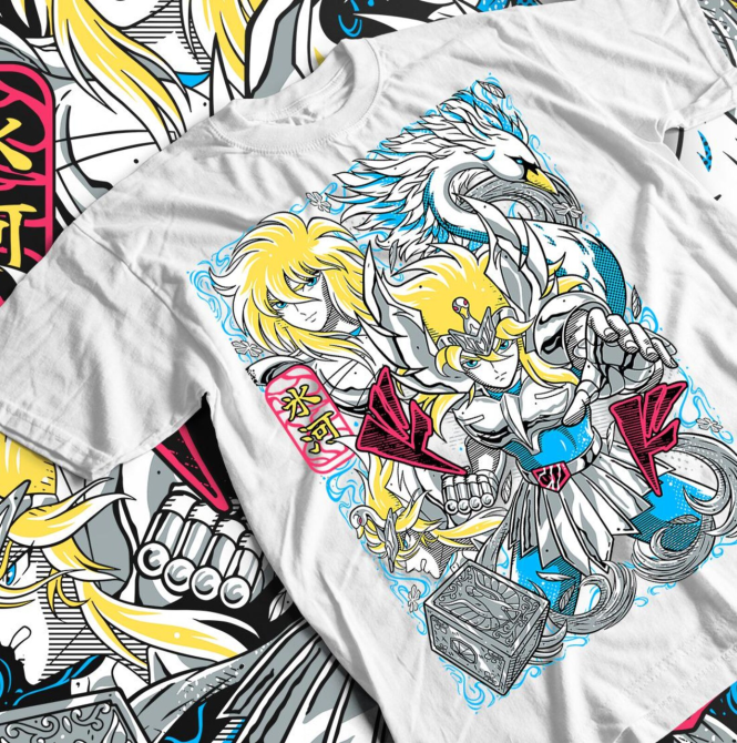 Футболка для хлопчика з аніме принтом Кісне Хйога Саінт Сеійа оверсайз (зріст від 165 до 180) Чорний AnimeJ0696m Дніпро - фото 1