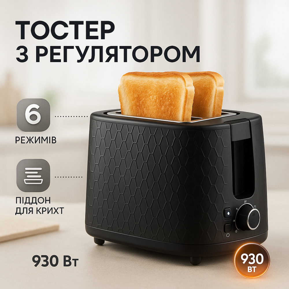 Тостер Domotec MS-508 механічне керування 930Вт 6 ступенів обсмажування XG-80 Львів - фото 6