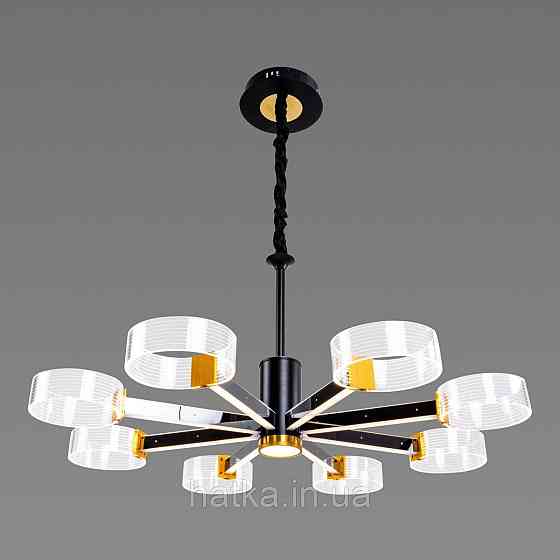 Светодиодные акриловые люстры Sirius N 3705-8 BLACK GD Киев