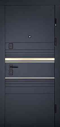 Входная дверь Abwehr Megapolis MG3 Goldy 545 Черная шагрень + Белый супермат 960*2050 мм Киев