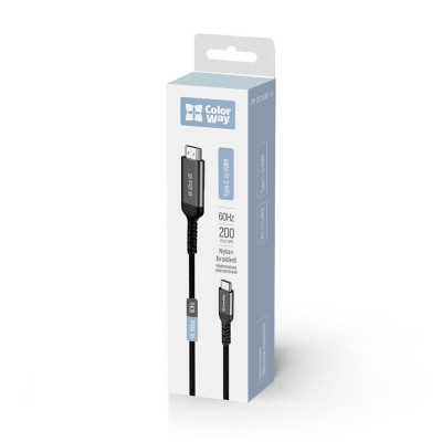 Кабель мультимедійний USB-C to HDMI M 2.0m 4K60Hz black ColorWay (CW-CBCHD077-BK) Вінниця - фото 7