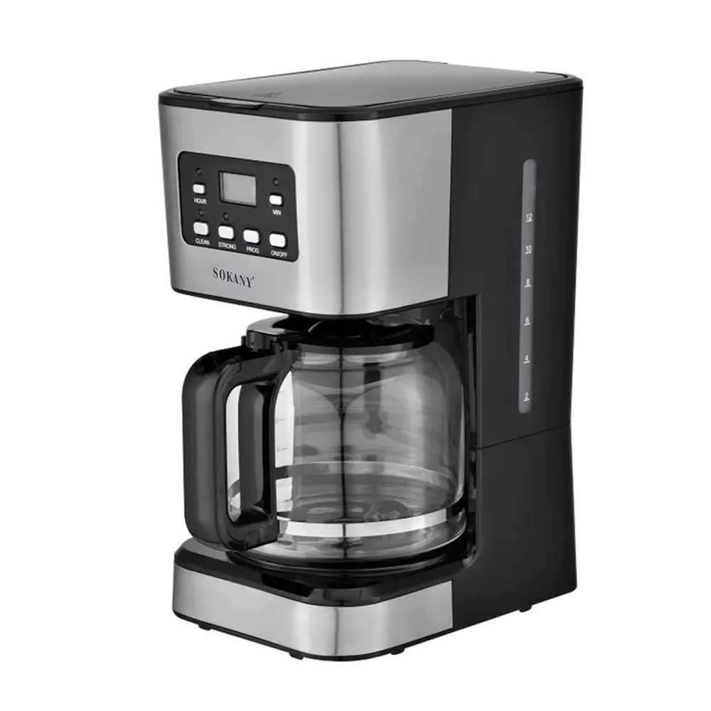 Кавоварка краплинна Sokany з підігрівом кавника 1,5 літра CM-121E Коломия - фото 1