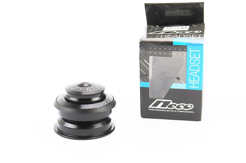 Кермова колонка 1-1/8" (44/28,6x44/30) безрізьбової вилки, напівінтегровані, пром-підшипники, чорні H114 Київ - фото 1