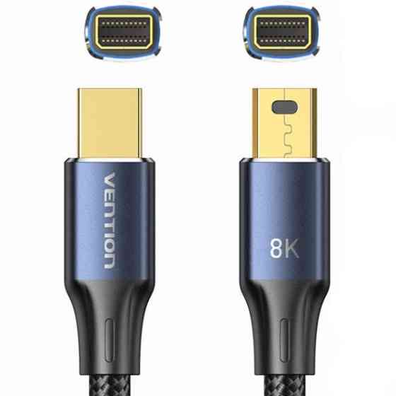 Кабель DisplayPort mini M - mini M 2.0м, V1.4, 8K 60Гц 32.4Gbps Blue Aluminum Alloy, Vention Винница