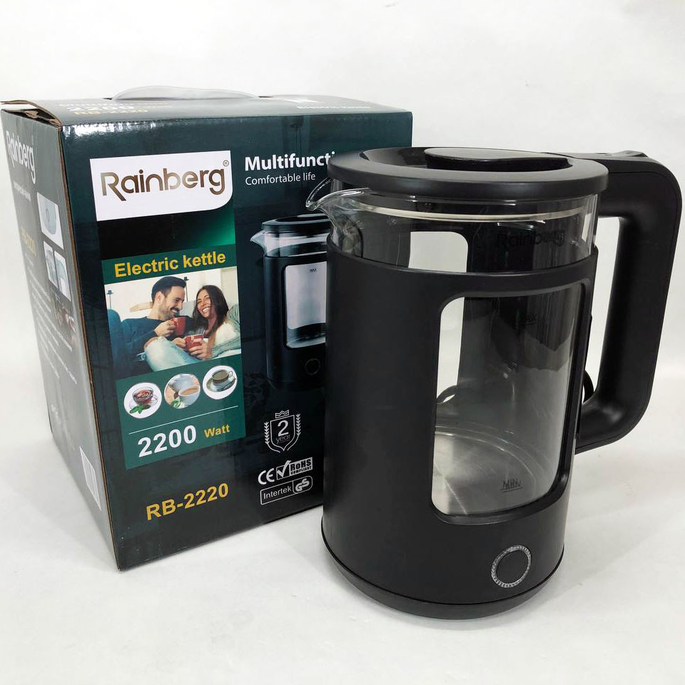 Чайники з підсвічуванням води Rainberg, Електрочайник з індикатором включення, Стильний електрочайник DS-46 Івано-Франківськ - фото 2