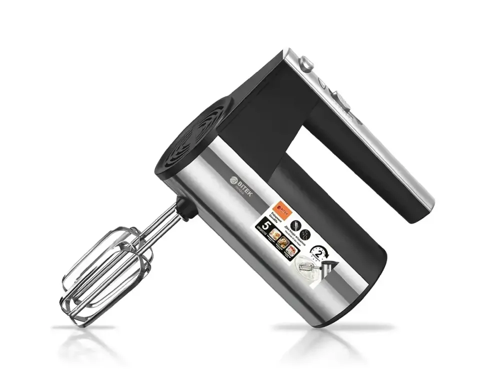 Міксер ручний 800Вт 5 швидкостей BITEK BT-6629 25000 об/хв віночки - 2 шт, насадки для тесту - 2 шт Одеса - фото 3