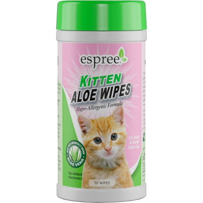 Влажные салфетки для животных Espree Kitten Aloe Wipes 50 шт. (0748406014206) Винница - изображение 1