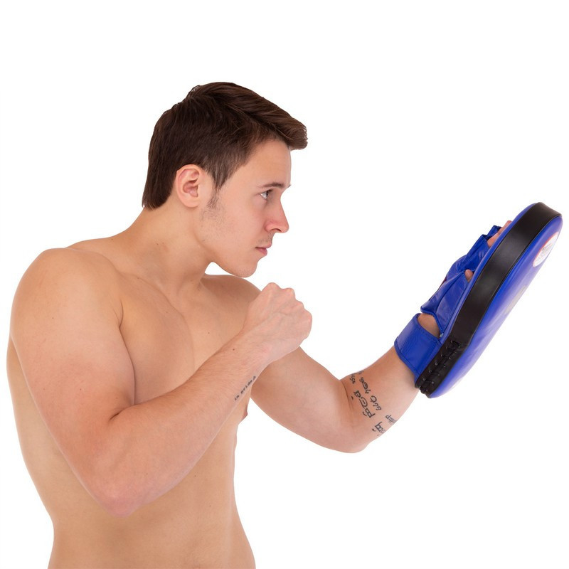 Лапа Пряма подовжена для боксу та єдиноборств TWINS PML-9-L ліва розмір 36x19x6 см синій Київ - фото 7