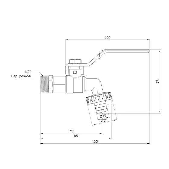 Кран поливальнийThermo Alliance Base 1/2" НР SV140W15 Київ