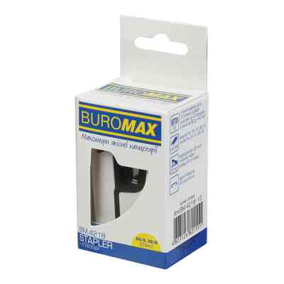 Степлер Buromax пластиковий МІНІ, 20 аркушів, (скоби №24; 26), 67,4 х 32,2 х 43,1 мм, білий (BM.4218-12) Вінниця