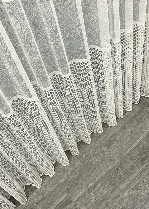 Тюль жаккард цвет молочный 2020т Киев - изображение 7