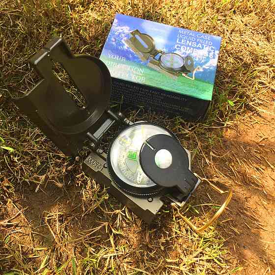 Офіцерський складний компас PF-TCP металевий з луною Зелений Вінниця