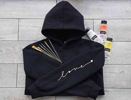 Жіночий худі з капюшоном.100% бавовна — LOVE Чернівці