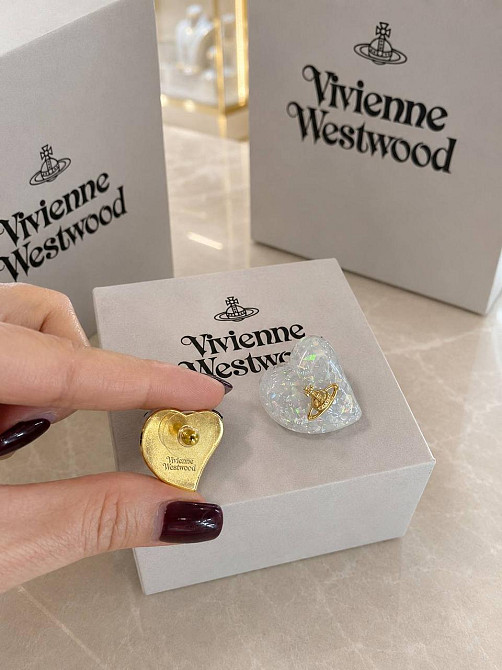 Брендові сережки Vivienne Westwood у позолоті Одеса - фото 7