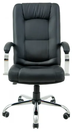 Офісне Крісло Керівника Richman Alberto Fly 2230 Хром М1 Tilt Чорний Київ