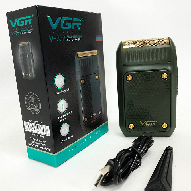 Бюджетна машинка для стрижки бороди VGR V-353, Чоловіча бездротова машинка VK-537 для бороди Київ - фото 2