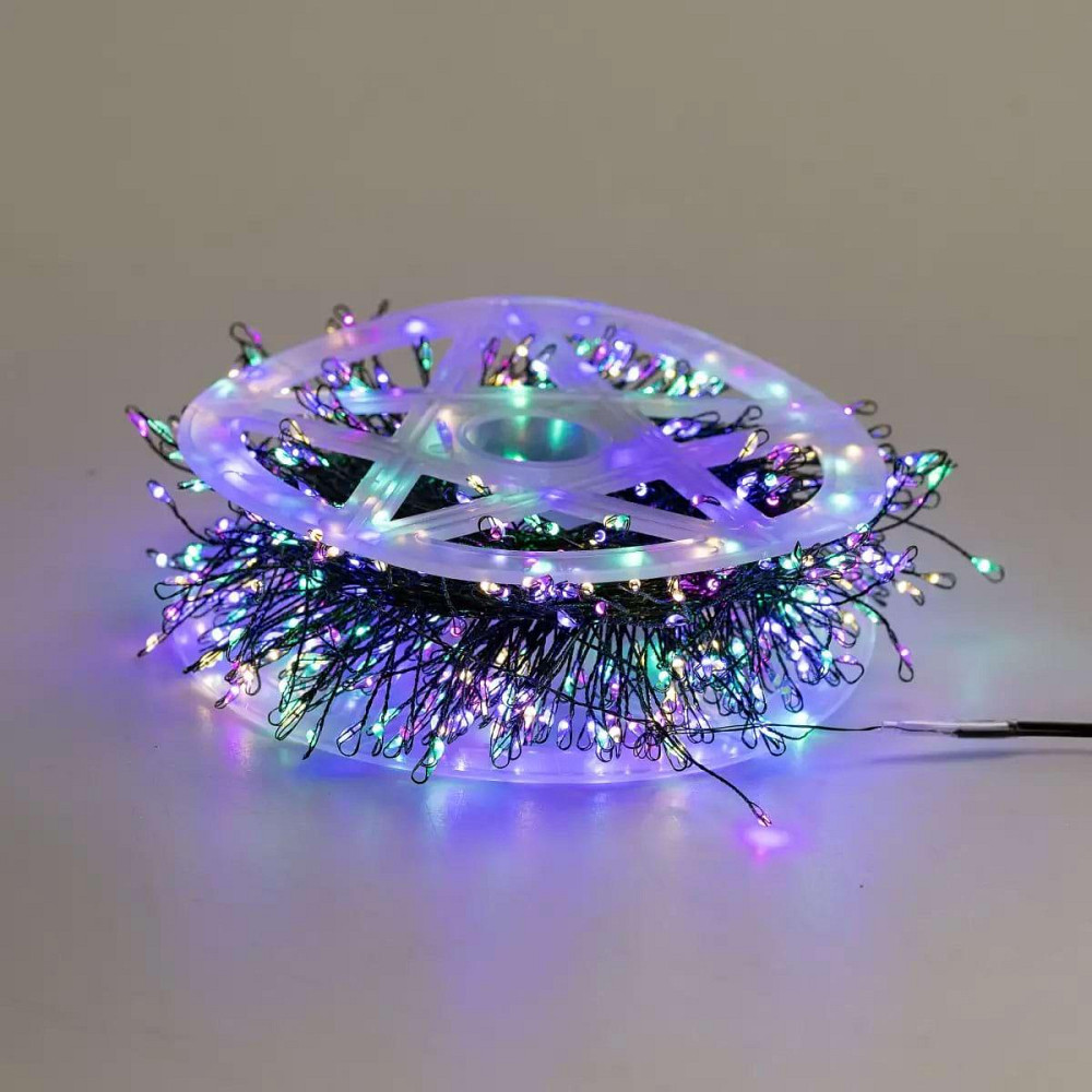 Гірлянда нитка хвойна лапа 30 метрів  640 led зелений дріт мультиколор D1750ML Київ - фото 17