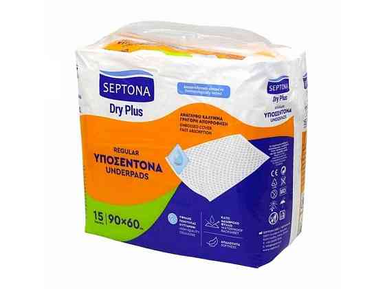 Пеленки для взрослых 15шт одноразовые влагопоглощающие Dry Plus Extra 60×90см ТМ SEPTONA Киев