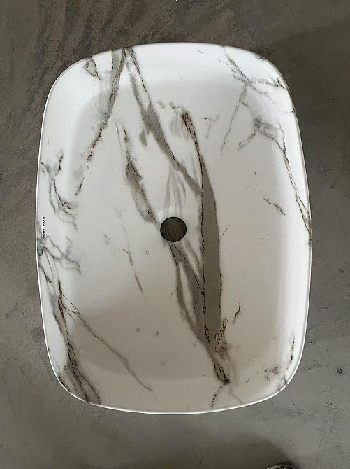 Раковина накладна Mixxus Premium BEVEL-0102 MARBLE 495х370х135mm   ( MP6519 ) 35031 Харьков - изображение 2
