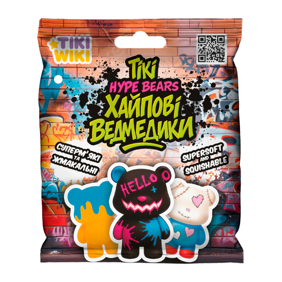 Коллекционная игрушка-сквиш Хайповые мишки Tiki Wiki SQ027 игрушка-сюрприз Винница - изображение 1