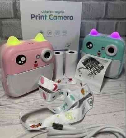 Фотоапарат із міні принтером Print Camera миттєвий друк котик. Київ
